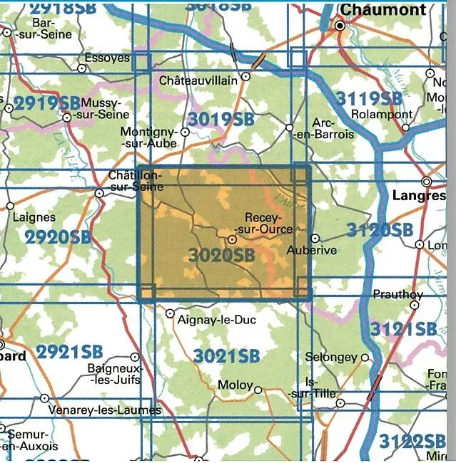 3020 SB RECEY SUR OURCE 1 25 000