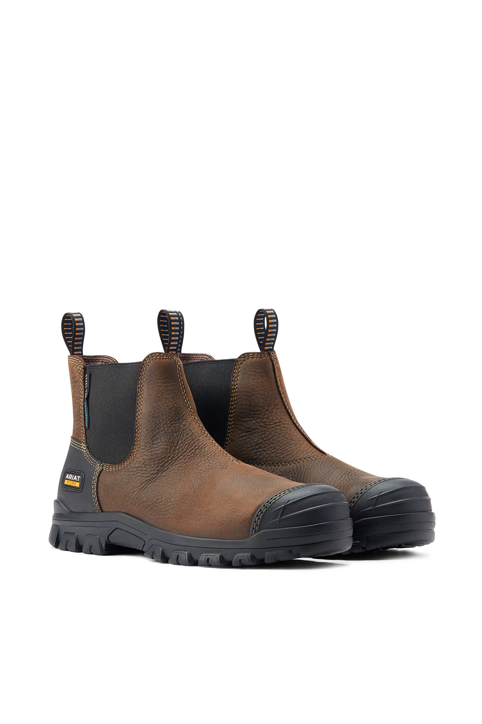 Ariat Bottes de travail Treadfast Chelsea imperméables à embout d'acier pour hommes