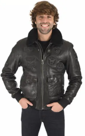 Blouson aviateur mythic noir Daytona 73 - La Canadienne - Blousons Cuir Noir