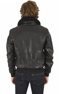 Blouson aviateur mythic noir Daytona 73 - La Canadienne - Blousons Cuir Noir