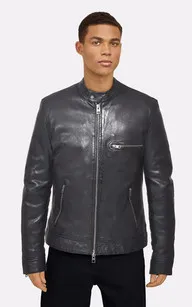 Blouson Bobby noir Oakwood - La Canadienne - Blousons Cuir Noir