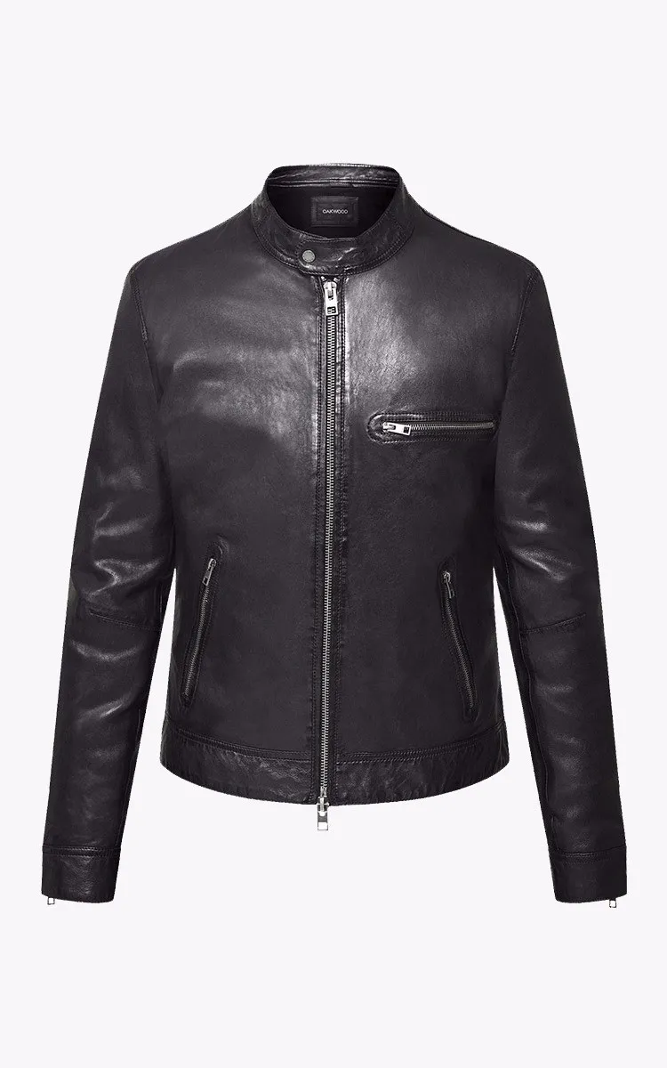 Blouson Bobby noir Oakwood - La Canadienne - Blousons Cuir Noir