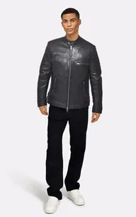 Blouson Bobby noir Oakwood - La Canadienne - Blousons Cuir Noir