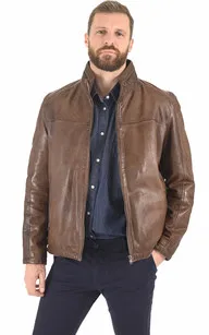 Blouson chaud agneau marron Smarty - La Canadienne - Blousons Cuir Marron