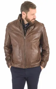 Blouson chaud agneau marron Smarty - La Canadienne - Blousons Cuir Marron