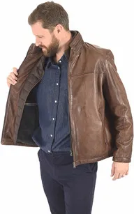 Blouson chaud agneau marron Smarty - La Canadienne - Blousons Cuir Marron