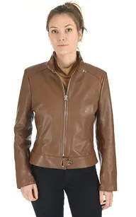 Blouson chic agneau camel La Canadienne - La Canadienne - Blousons Cuir Camel