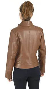 Blouson chic agneau camel La Canadienne - La Canadienne - Blousons Cuir Camel