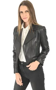 Blouson chic agneau noir La Canadienne - La Canadienne - Blousons Cuir Noir