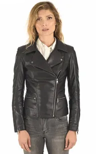 Blouson cuir agneau noir La Canadienne - La Canadienne - Blousons Cuir Noir