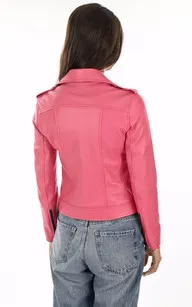 Blouson cuir agneau rose La Canadienne - La Canadienne - Blousons Cuir Rose