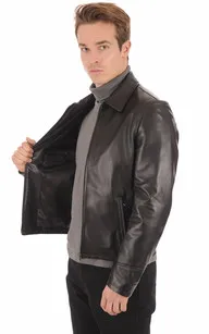 Blouson Cuir Homme La Canadienne - La Canadienne - Blousons Cuir Noir