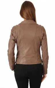 Blouson en cuir marron Giorgio & Mario - La Canadienne - Blousons Cuir Marron
