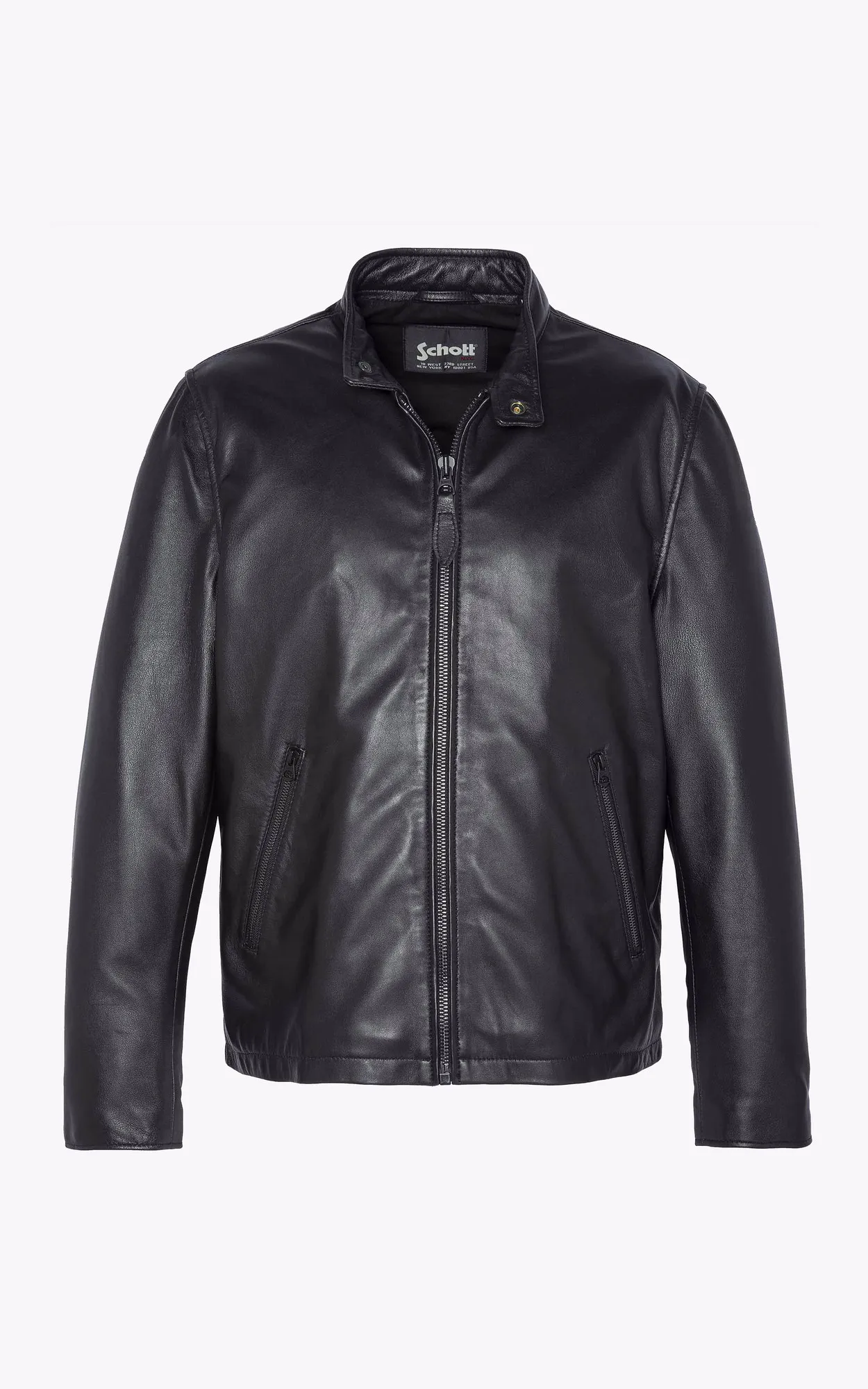 Blouson LCBIKER cuir Black Schott - La Canadienne - Blousons Cuir Noir