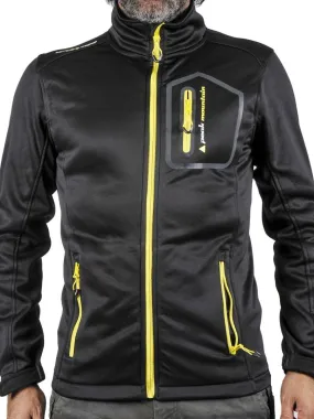 Blouson polar shell homme CRISTOM - PEAK MOUNTAIN - Noir Jaune