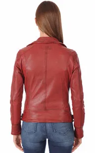 Blouson Video rouge Oakwood - La Canadienne - Blousons Cuir Rouge