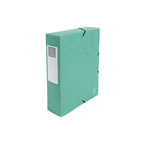 Boite de classement Exabox Dos 80mm Carte lustrée - A4 - Vert - EXACOMPTA