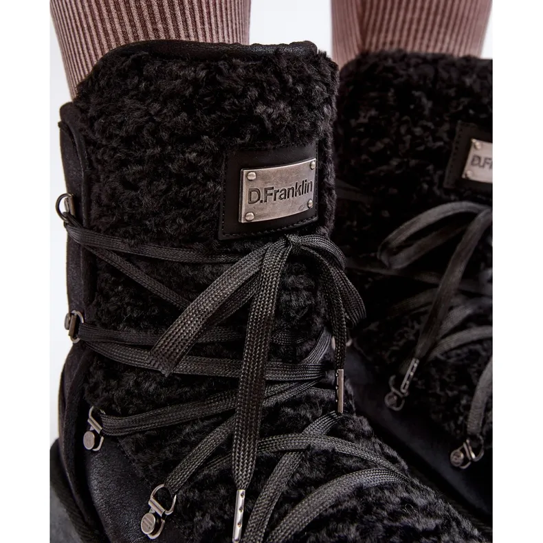 Bottes de neige à plateforme imperméables Vegan D.Franklin DFSH370004 Noir le noir