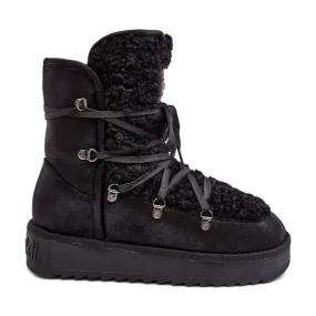 Bottes de neige à plateforme imperméables Vegan D.Franklin DFSH370004 Noir le noir