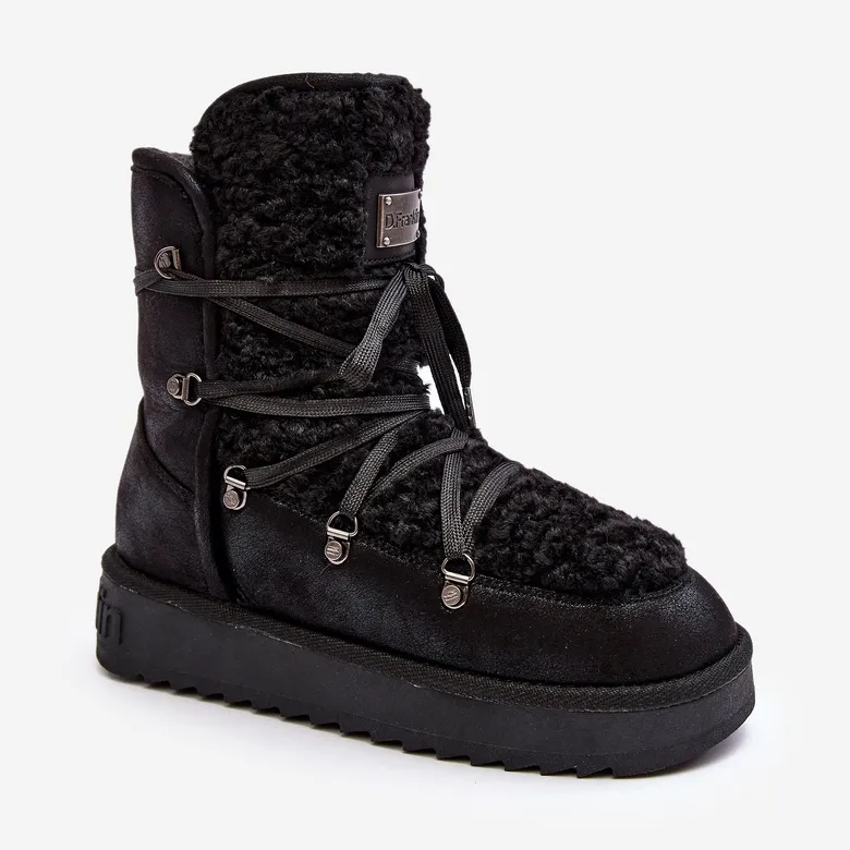 Bottes de neige à plateforme imperméables Vegan D.Franklin DFSH370004 Noir le noir