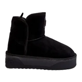 Bottes de neige à plateforme imperméables végétaliennes D.Franklin DFSH371004 Noir le noir