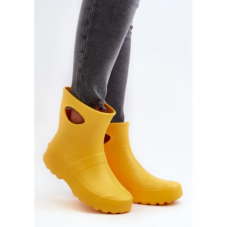 Bottines En Caoutchouc Imperméables Femme LEMIGO Garden 752 Jaune