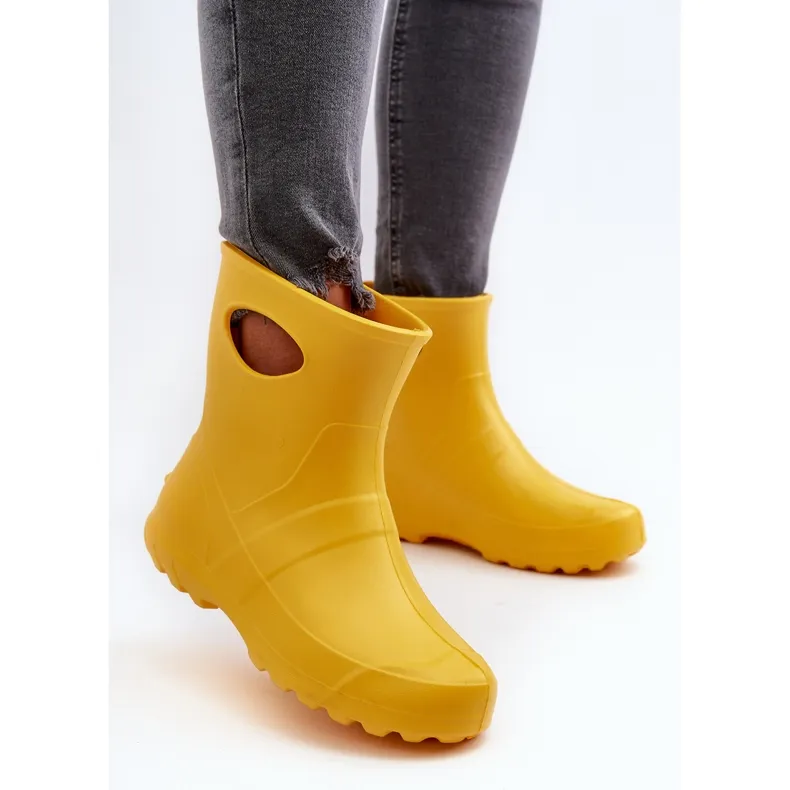 Bottines En Caoutchouc Imperméables Femme LEMIGO Garden 752 Jaune