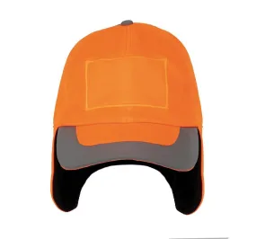 Casquette d'hiver avec patch - Adulte - KP214 - orange fluo 