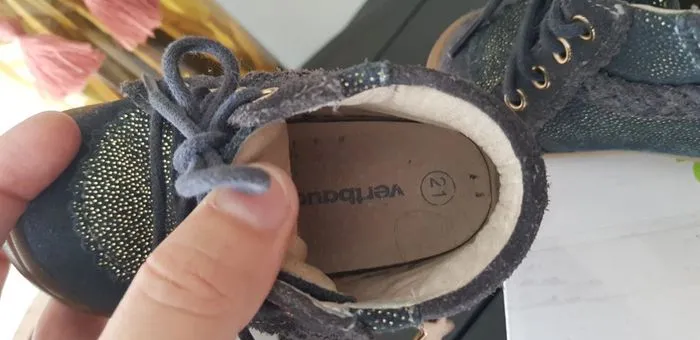 Chaussures bleu marine et doré T21 - Vertbaudet | Beebs