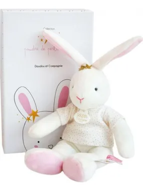 Coffret peluche Lapin étoile Poudre de PerliCoffret doudou (25 cm) - Blanc