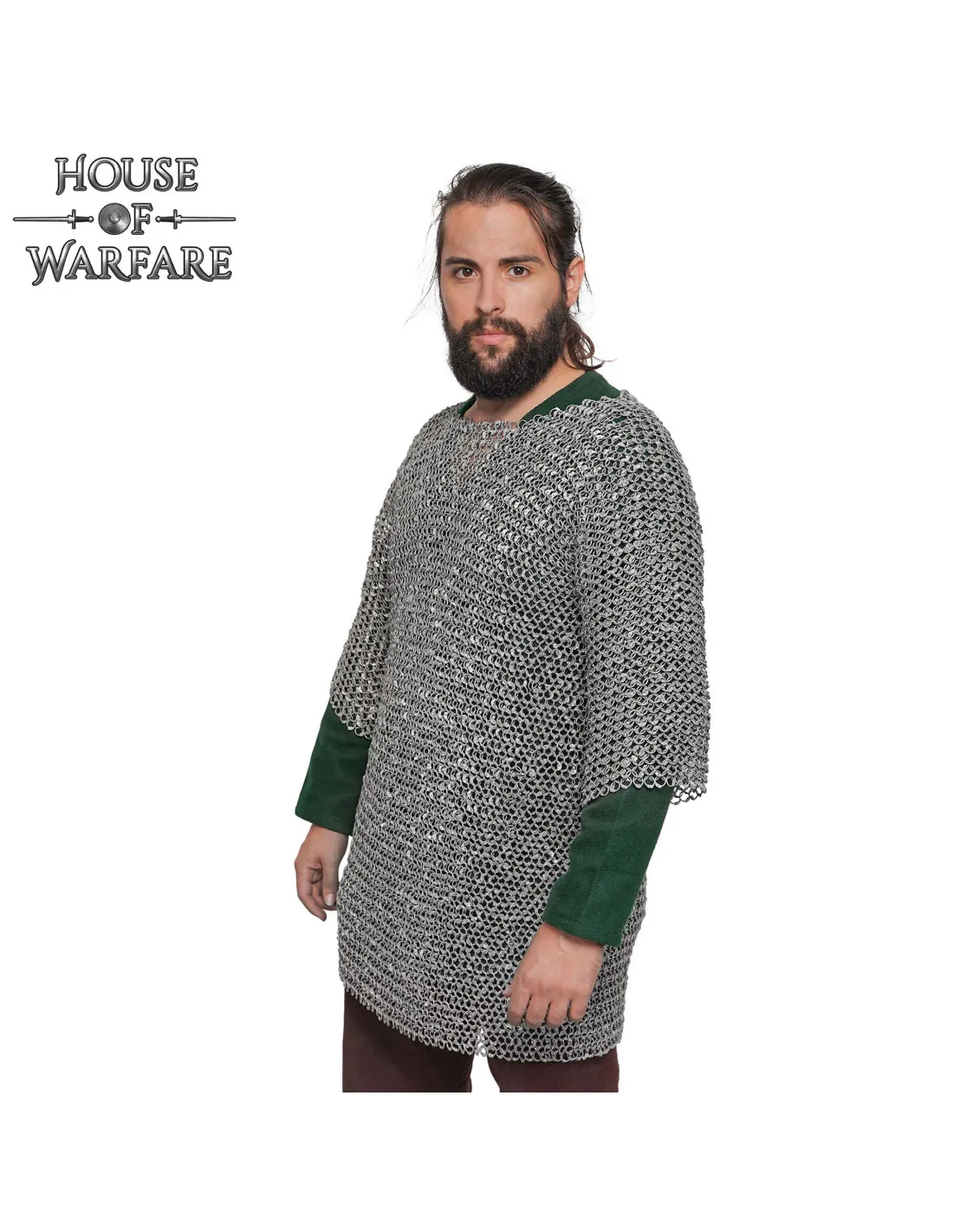Cotte de mailles en aluminium modèle Haubergeon (10 mm) ⚔️ Boutique Épées