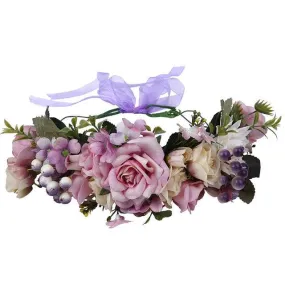 Couronne de Fleur Rose Pale