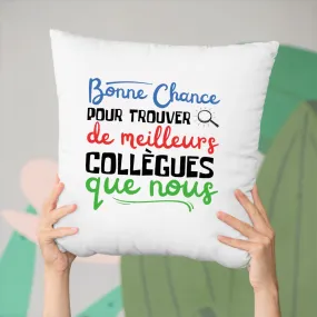 Coussin Bonne chance pour trouver de meilleurs collègues