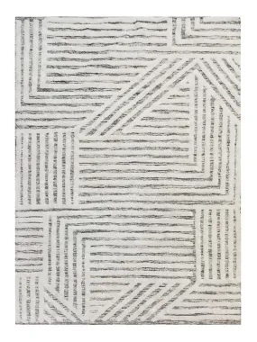 Future Home - Tapis déco en coton noir et blanc - Noir Blanc