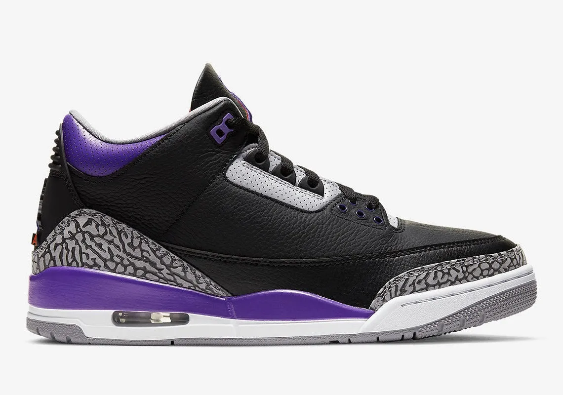 Jordan 3 Retro Black Court Purple