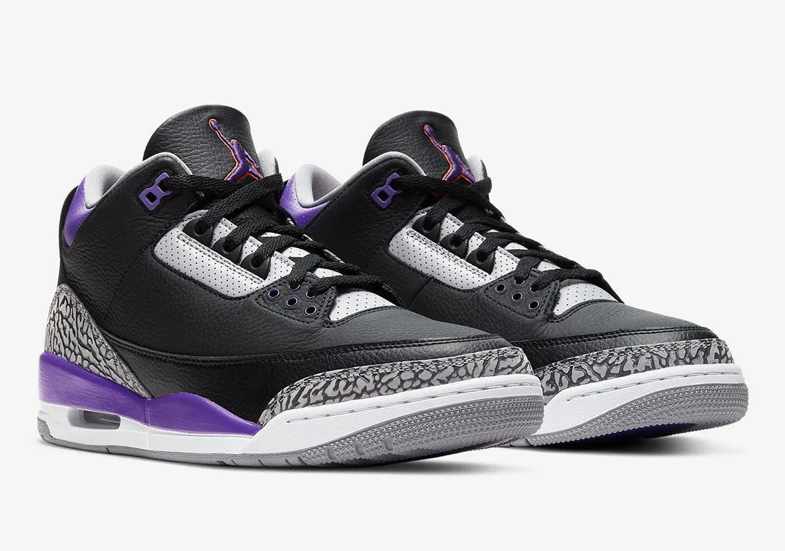 Jordan 3 Retro Black Court Purple