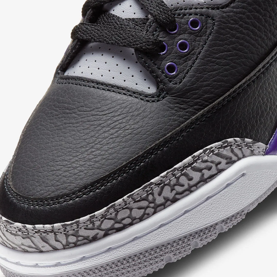 Jordan 3 Retro Black Court Purple