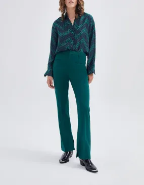 Pantalon de costume vert canard Femme