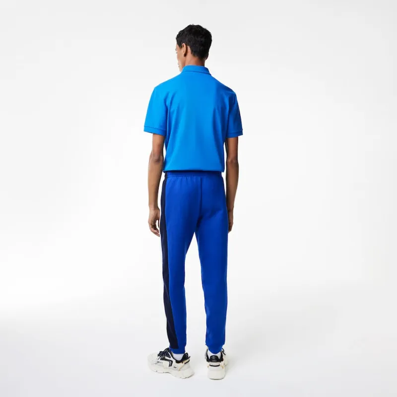 PANTALON DE SURVÊTEMENT COLOR-BLOCK LACOSTE BLEU ET BLEU MARINE