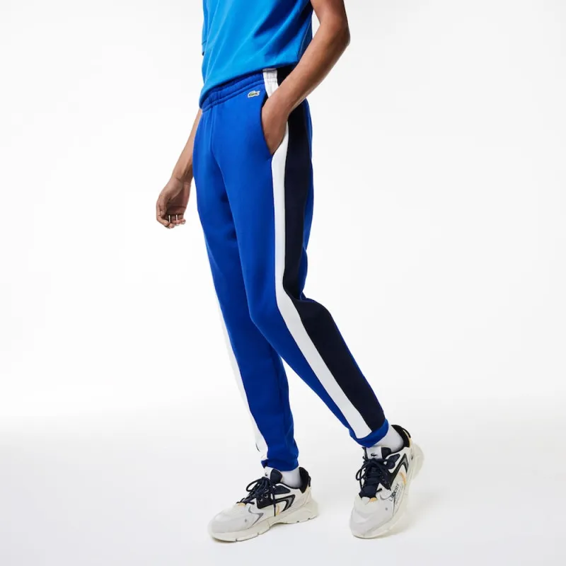 PANTALON DE SURVÊTEMENT COLOR-BLOCK LACOSTE BLEU ET BLEU MARINE