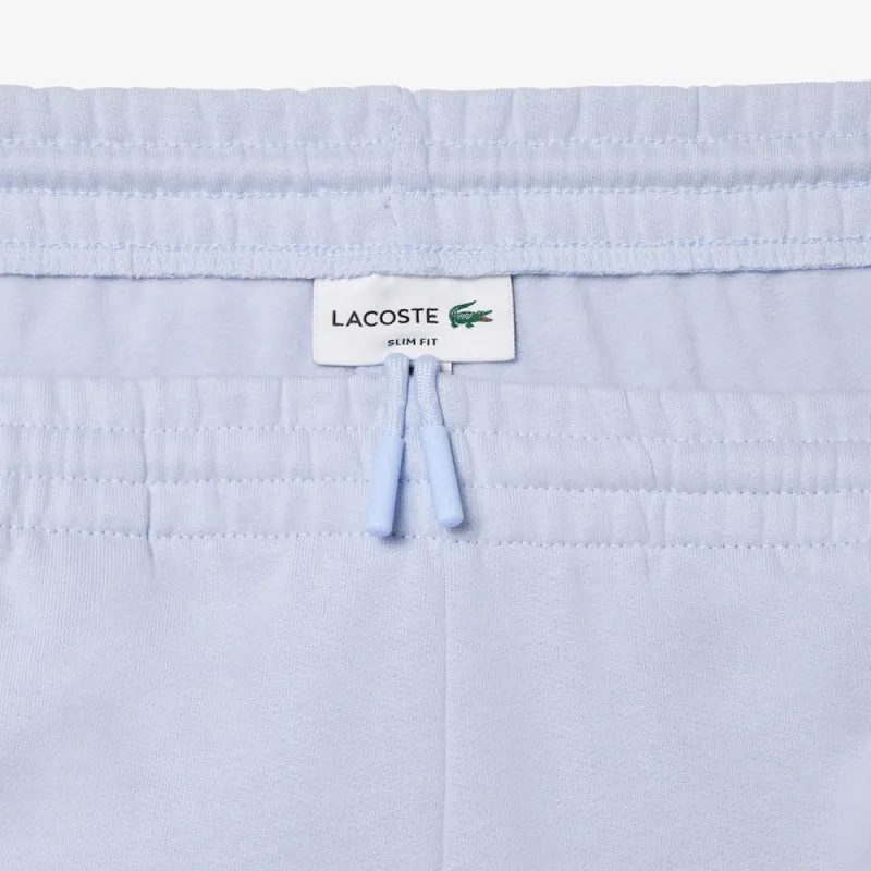 PANTALON DE SURVÊTEMENT HOMME LACOSTE EN MOLLETON DE COTON BIOLOGIQUE BLEU CLAIR