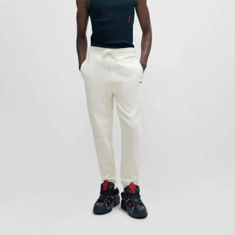 PANTALON DE SURVÊTEMENT HUGO EN COTON ÉPONGE BLANC AVEC LOGO IMPRIMÉ DAYOTE232