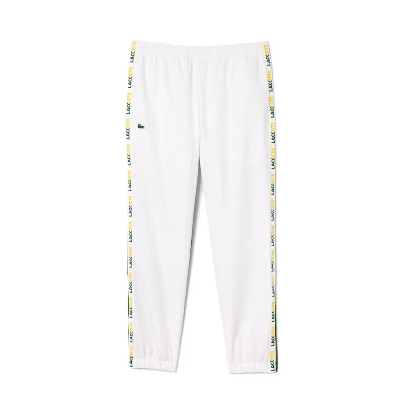 PANTALON DE SURVÊTEMENT LACOSTE TENNIS SPORTSUIT DOUBLÉ BLANC ET VERT