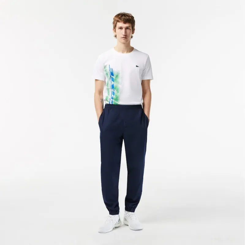 PANTALON DE SURVÊTEMENT UNI LACOSTE SPORT EN TISSU LEGER BLEU MARINE