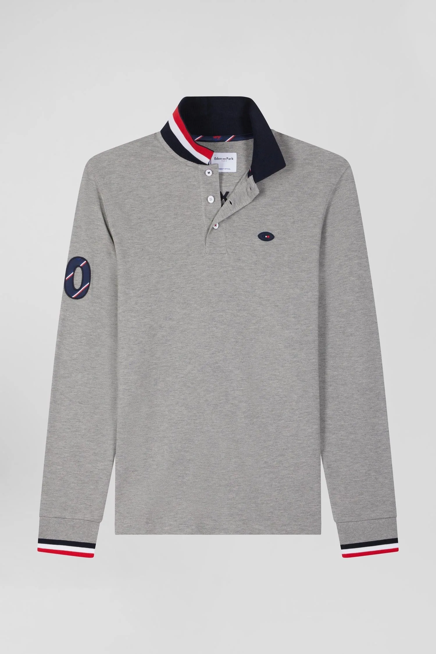 Polo manches longues Eden Park gris
