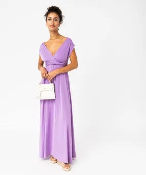 robe de soiree drapee multipositions femme violet robes