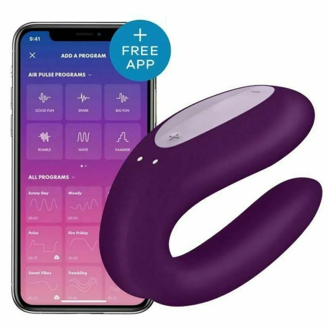 Stimulateur Connecté Pour Couple  - Violet Satisfyer - Sextoys Homme sur MenCorner