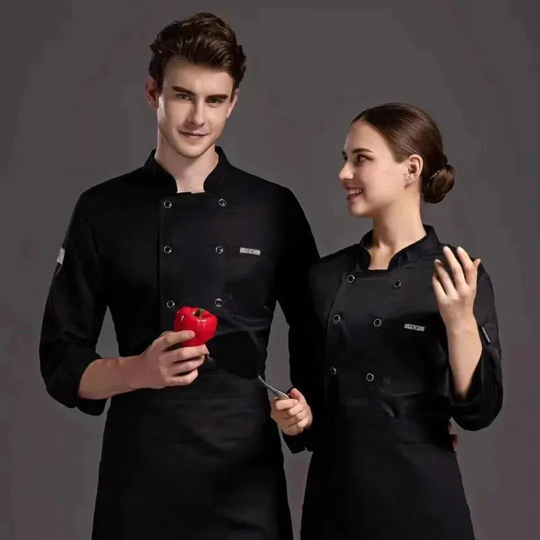 Stivema | Uniforme De Cuisine Asymétrique Unisexe | Vêtements De Travail