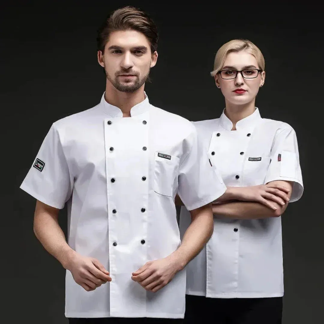 Stivema | Uniforme De Cuisine Asymétrique Unisexe | Vêtements De Travail