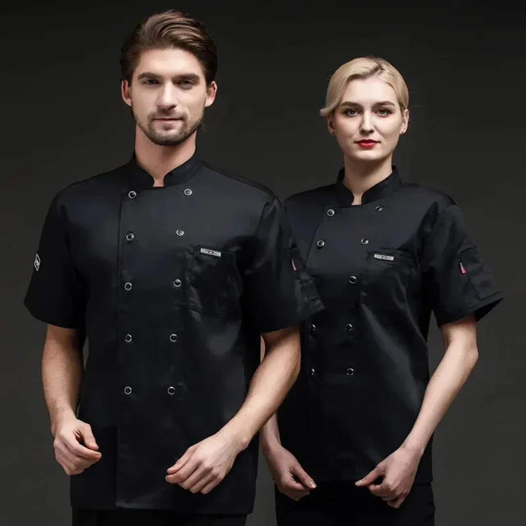 Stivema | Uniforme De Cuisine Asymétrique Unisexe | Vêtements De Travail